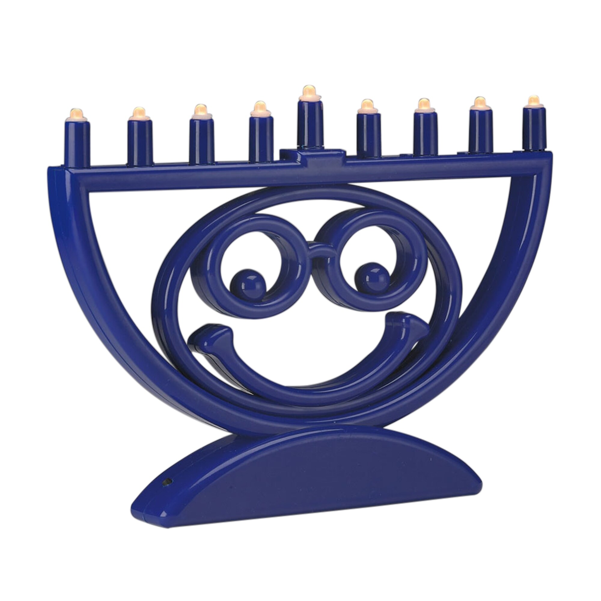Shop 8 5 Blue Battery Operated Multi Function Led Menoji Hanukkah Menorah On Sale Overstock 16542541