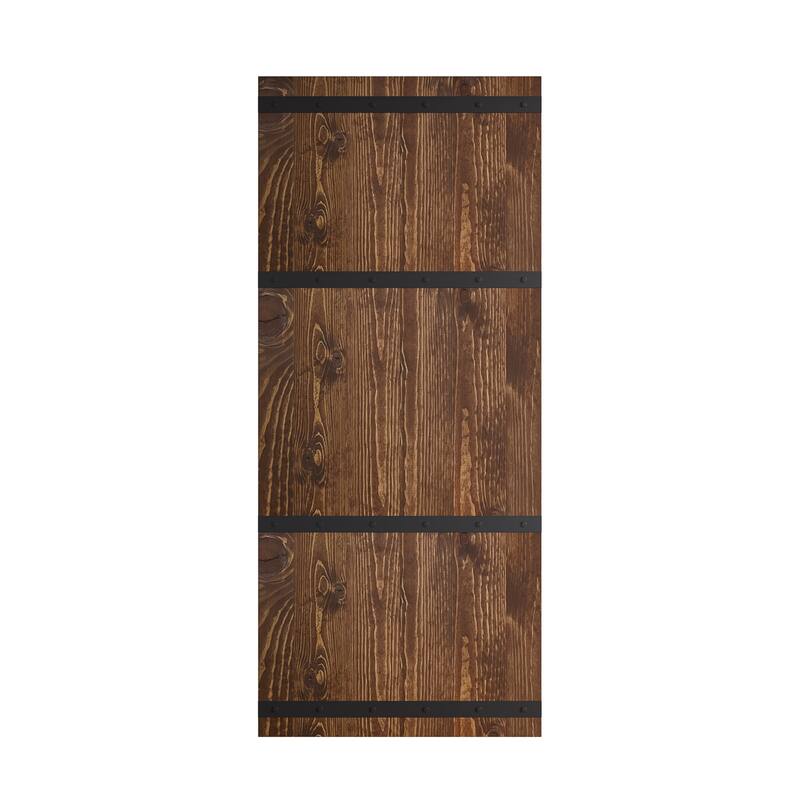 Coast Sequoia 24in./30in./36in. x 84in. Castle Series Pine Wood Sliding Barn Door With Hardware Kit