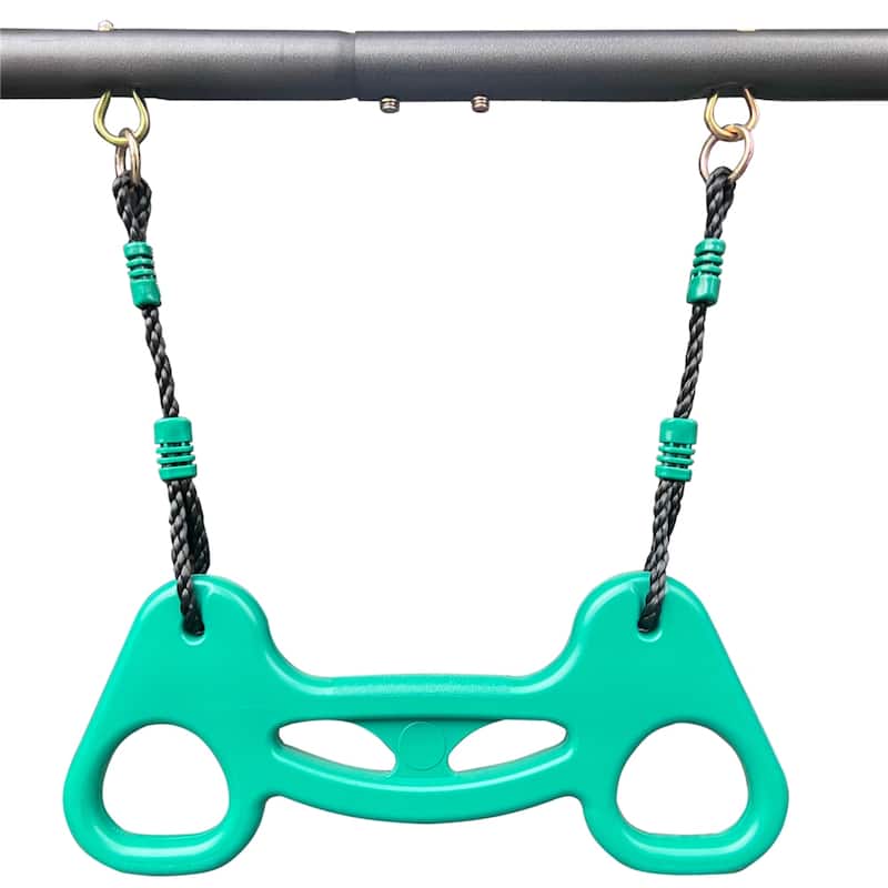 Blackish Green Interesting Four Function Swing Set,Metal Plastic Swing