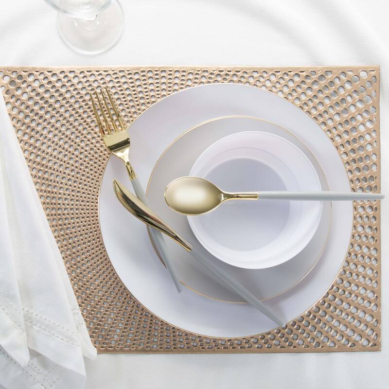 Home Details 4 Pack Santorini Metallic Placemat