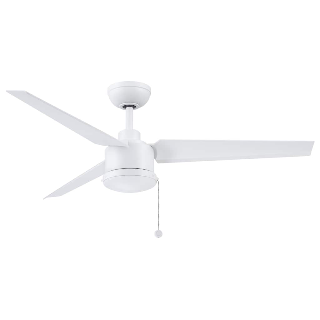 PC/DC 52 inch Indoor/Outdoor Ceiling Fan with Matte White Blades - Matte White