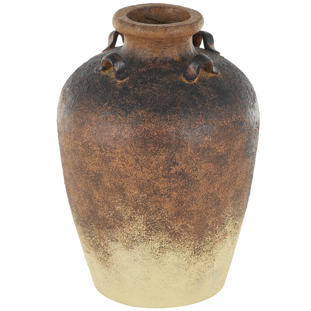 Magnesium Oxide Textured Ombre Antique Amphora Decorative Vase - Copper - Roche River Decor