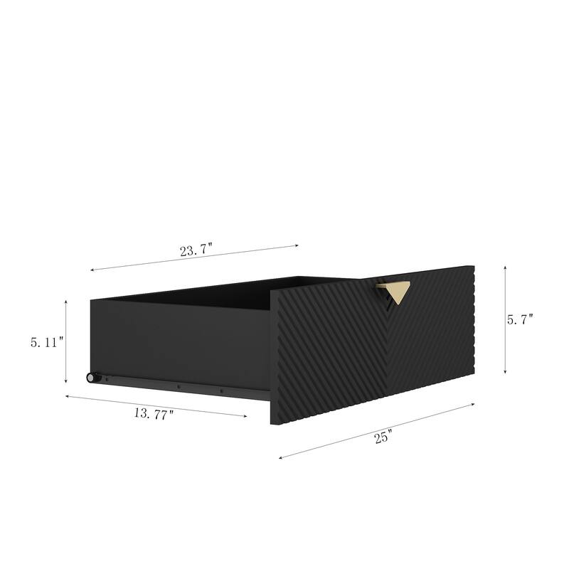 Drawer Dresser with LED Light, Wide Wood Storage Dresser Organizer, Double Storage Chest with 8 Drawer & Fluted Panel