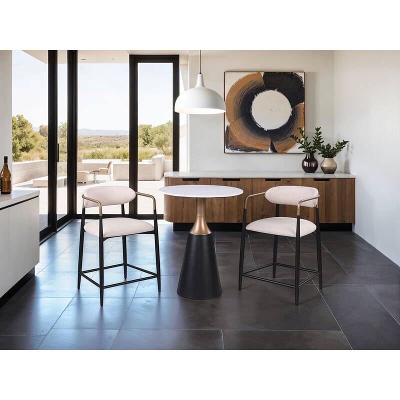 3pc Modern Black Finish Dining Set Table and Chairs - 3-Piece Set