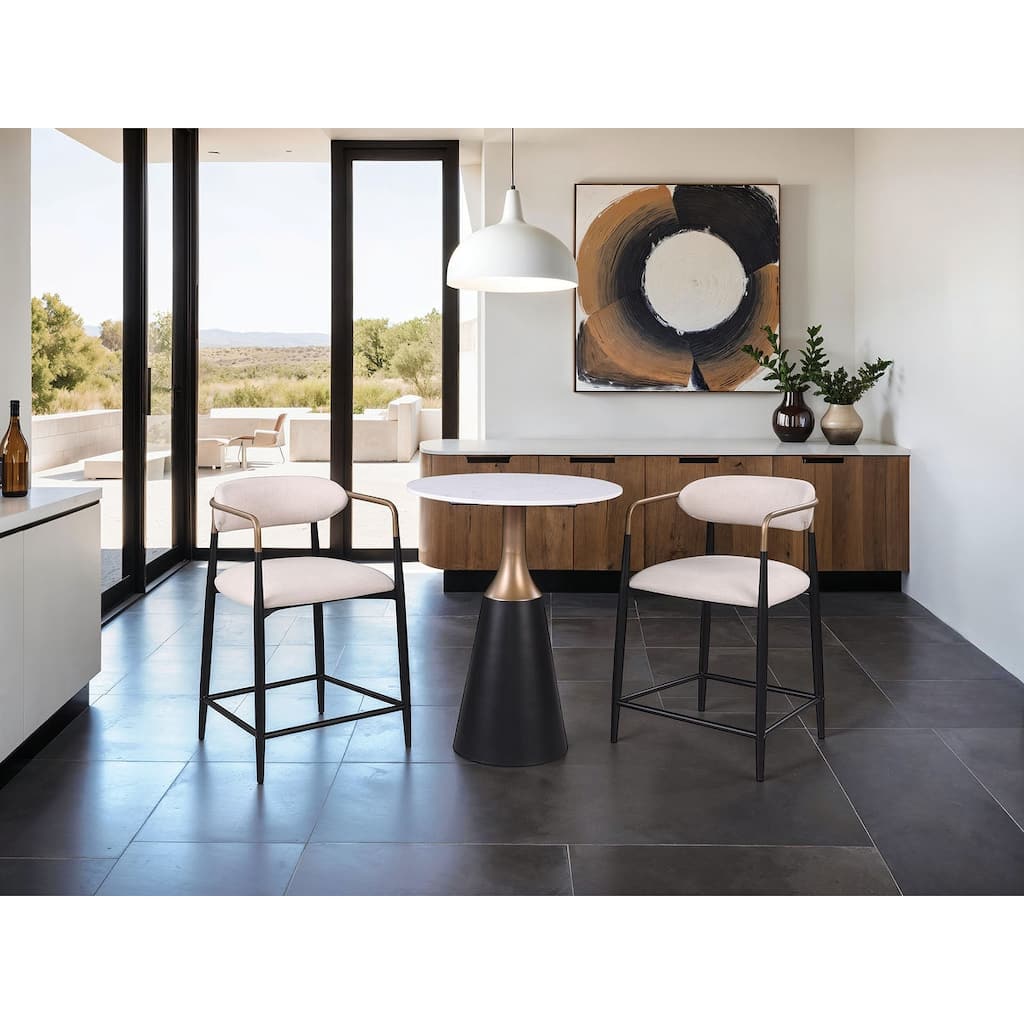 3pc Modern Black Finish Dining Set Table and Chairs - 3-Piece Set