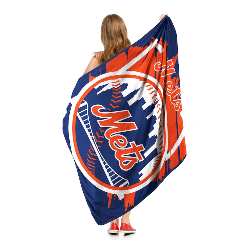 MLB New York Mets Dimensional Micro Raschel Throw Blanket