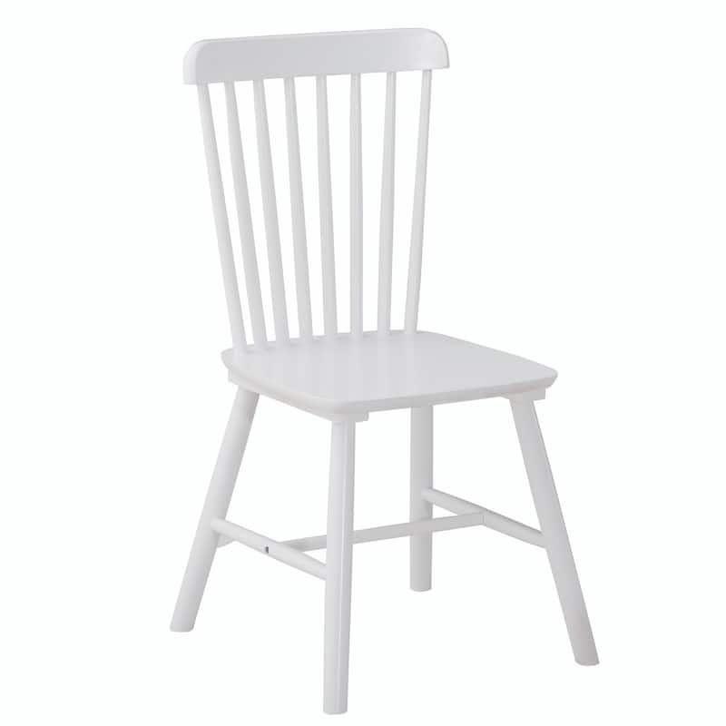 Set of 4 Rubber Wood Dining Chairs, Solid Wood