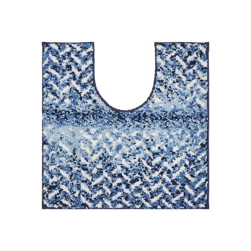 Better Trends 100% Micro Polyester Knitted Bathroom Rugs - Casablanca Collection with Chevron Pattern, Machine Washable Bath Mat