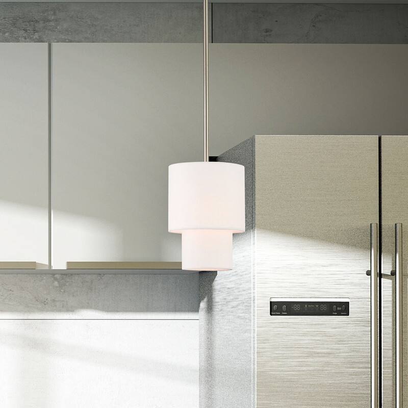 Livex Lighting 1-light Mini Pendant, 51040-91 - 7" DIA 18" - 48" ADJ H