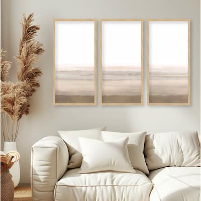 "Sleep" Set of Three Framed Textured Wall Art