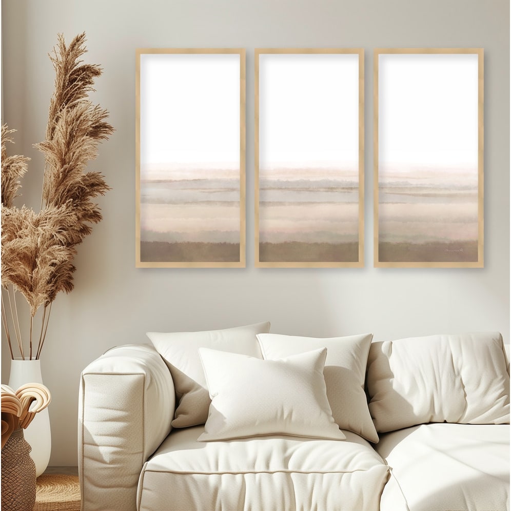 "Sleep" Set of Three Framed Textured Wall Art