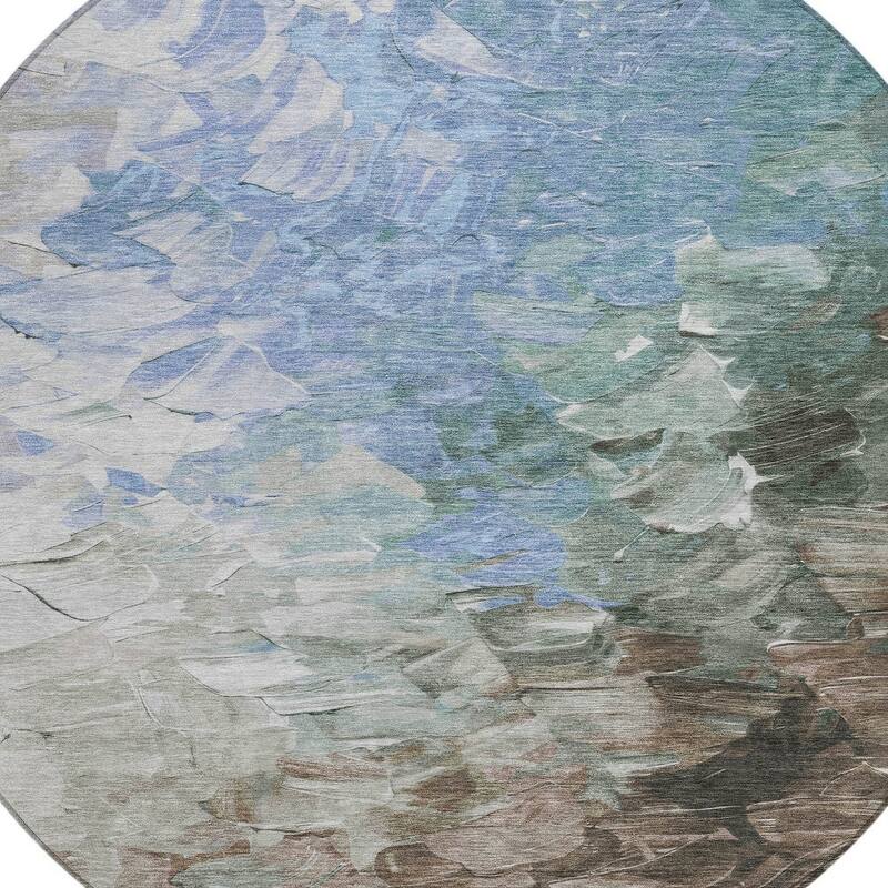 HomeRoots Abstract Transitional Rectangle Outdoor Rug