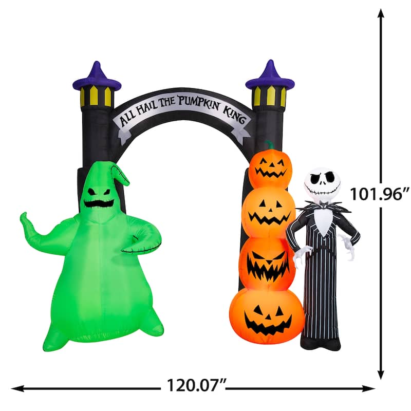 Airblown-NBC Jack and Oogie w/Pumpkins Archway-Disney