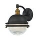 preview thumbnail 1 of 3, Portside 10" Wide Aluminum Outdoor Wall Light oil rubbed bronze / antique brass
