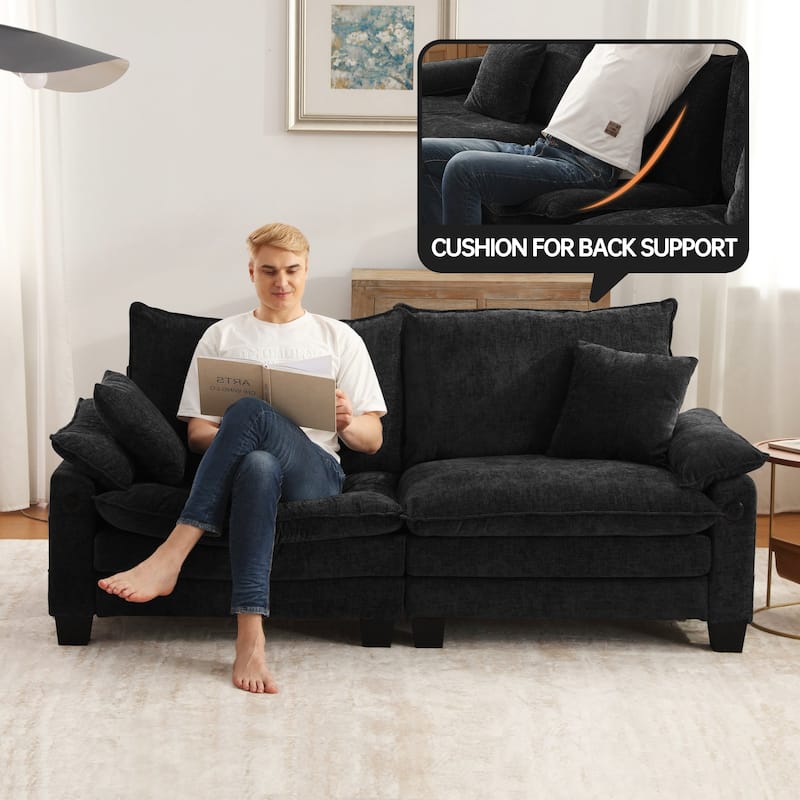 Living Room Furniture Sets, Modular Sectional Sofa Set with Ottoman for Living Room, Convertible Sofa Couch