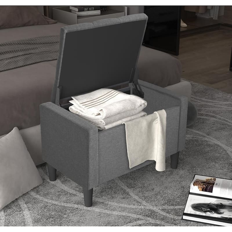 Braylen Upholstered Flip Top Storage Bench