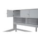 preview thumbnail 14 of 12, Full Size Loft Bed Storage Kids Bed with Storage Compartments, Shelf, Wardrobe, Storage Stairs, Under-bed Desk, Cabinets, Grey