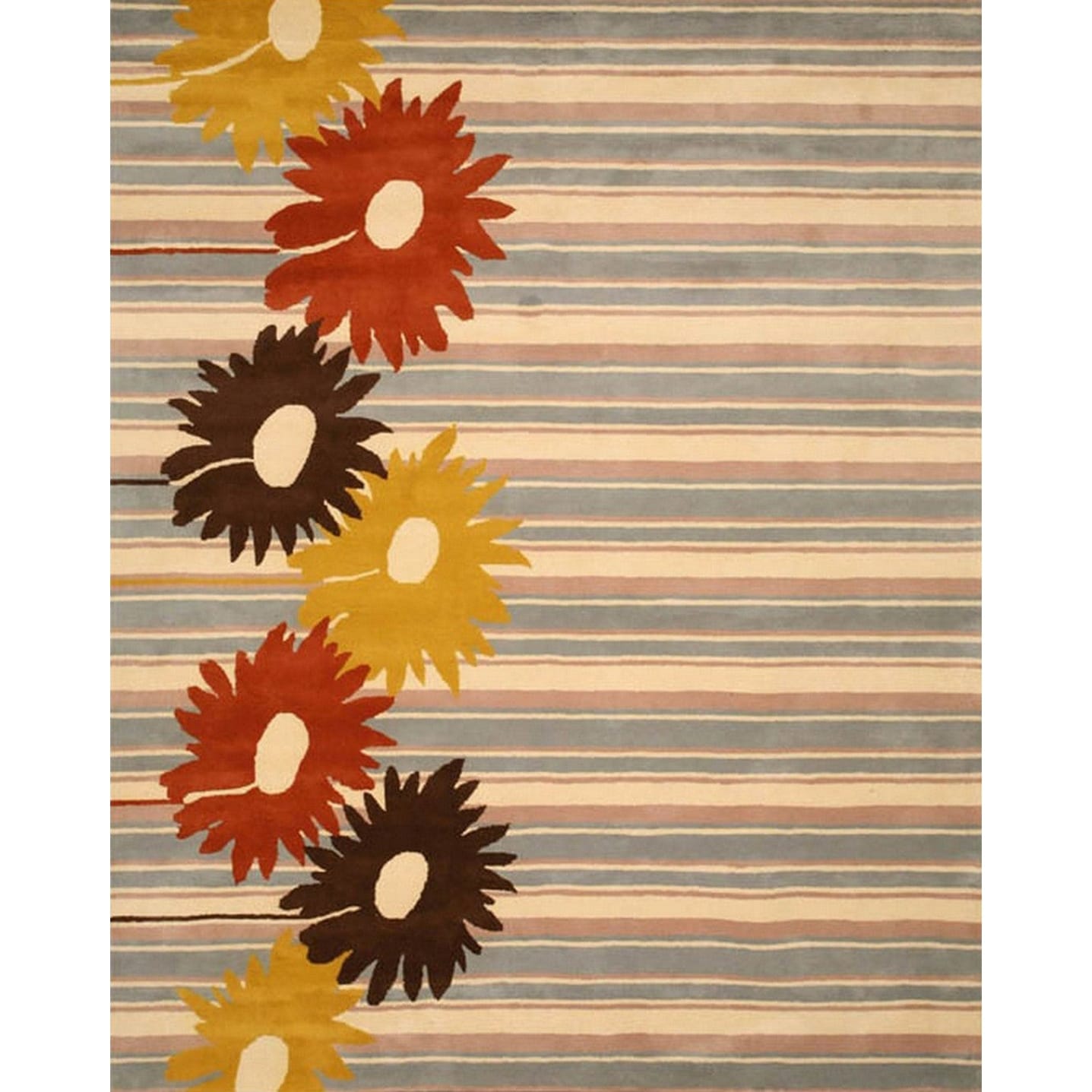 Blue Transitional Floral Niki Area Rug - A Blend of Timeless Elegance and Modern Charm - 8' x 10'