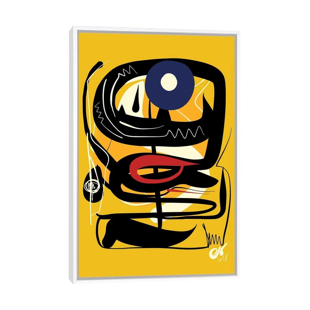 iCanvas "Yellow African Blue Eye" by Emmanuel Signorino Framed Canvas Print