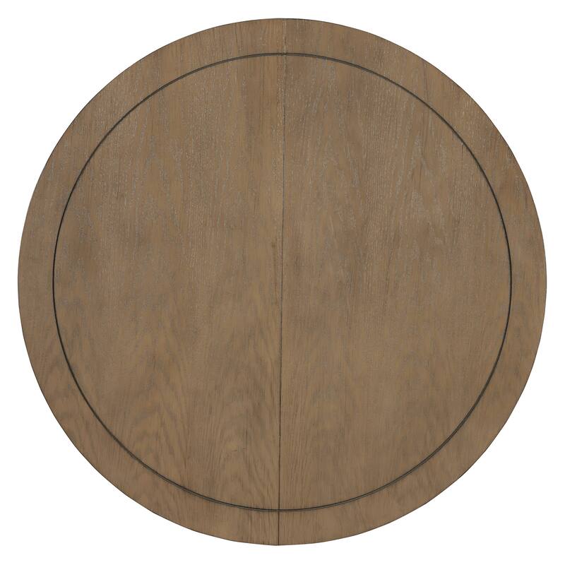 Vintage 5-Piece Extendable Dining Table Set with 4 Upholstered Chairs for Rustic Farmhouse Kitchen Aesthetics