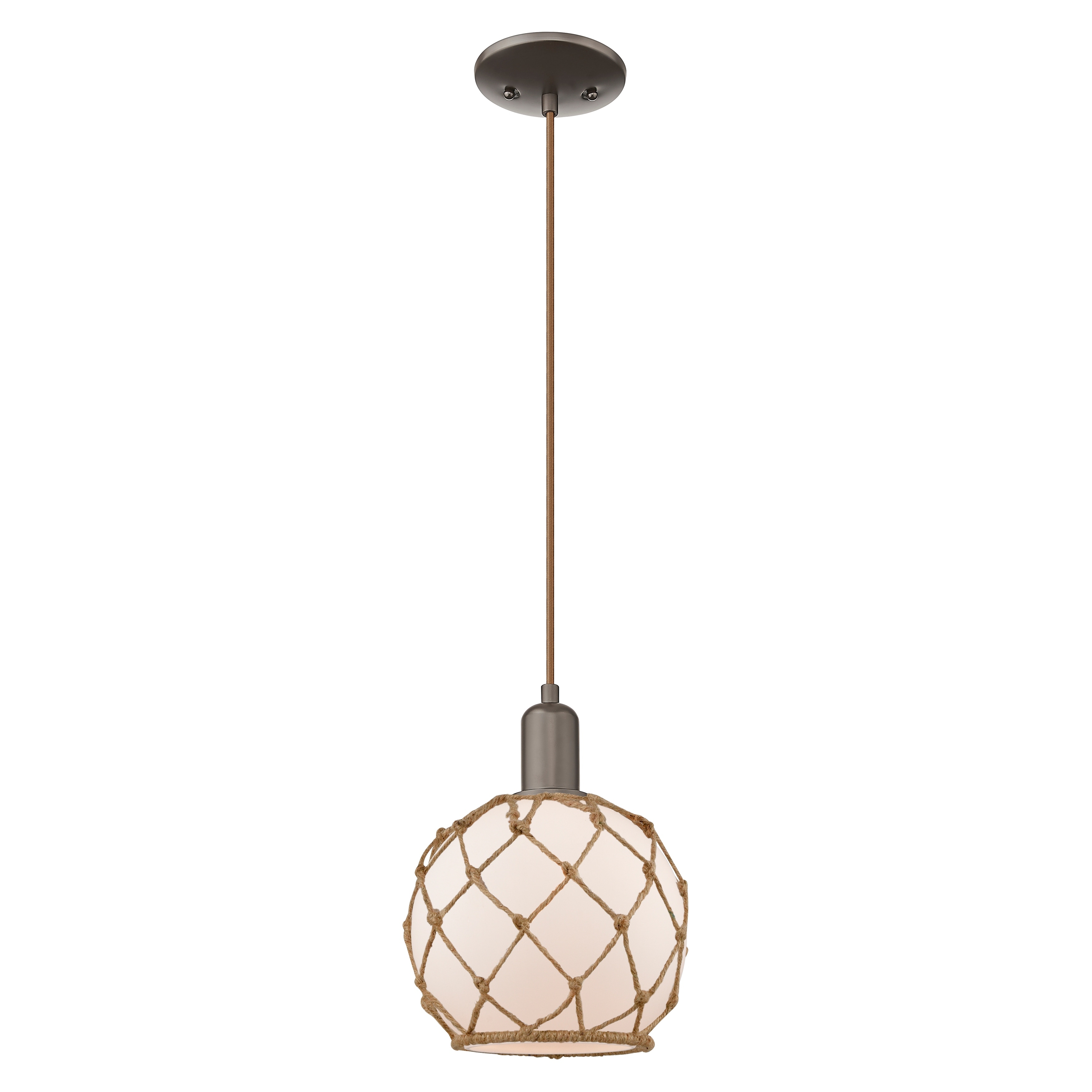 Innovations Lighting Endless Possibilities Arcadia - Farmhouse Rope - 1 Light 8" Cord Hung Mini Pendant