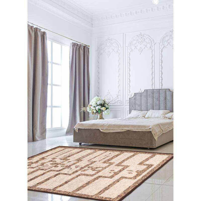 ECARPETGALLERY Hand-knotted Tangier Ivory Wool Rug - 8'0 x 9'11