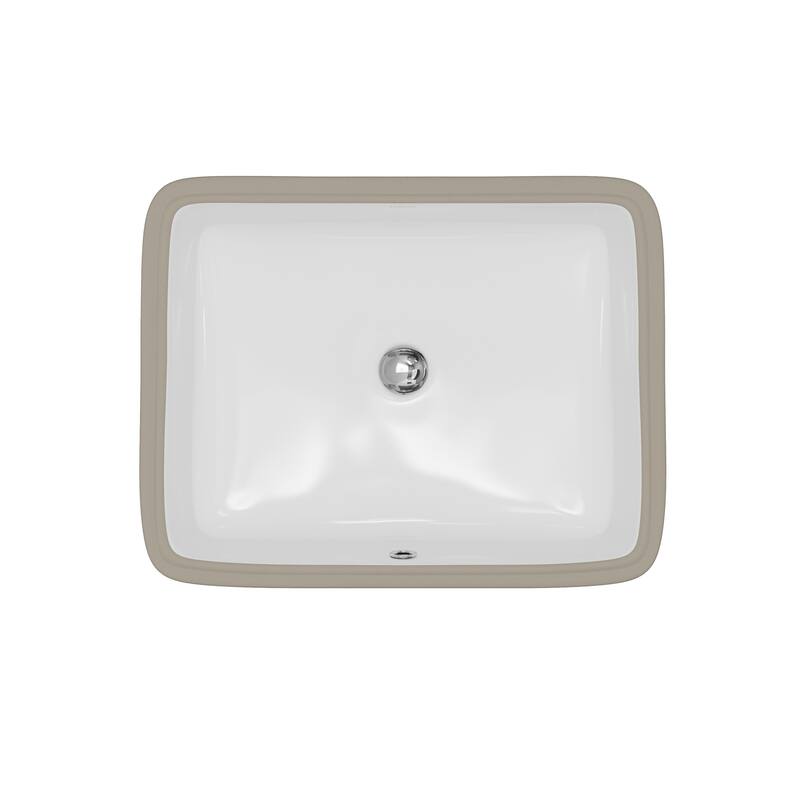 Karran 19-1/2" Undermount Vitreous China Bathroom Sink In White