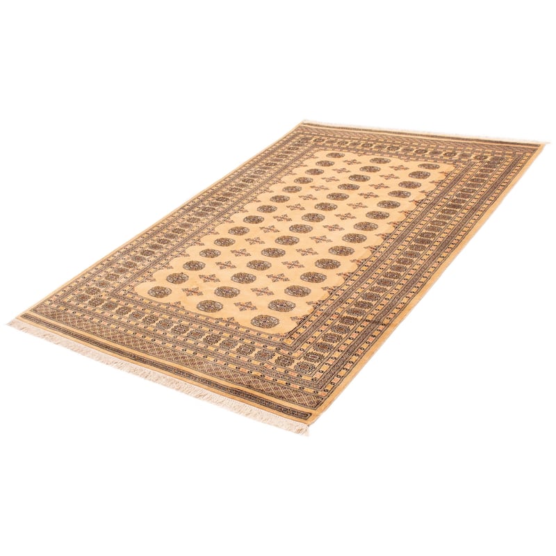 ECARPETGALLERY Hand-knotted Peshawar Bokhara Beige Wool Rug - 6'7 x 9'9