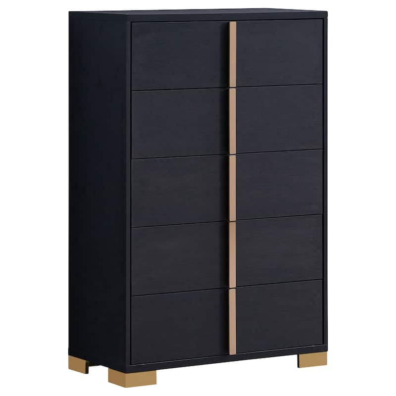 Marceline Contemporary Wood 5-drawer Bedroom Chest - Black