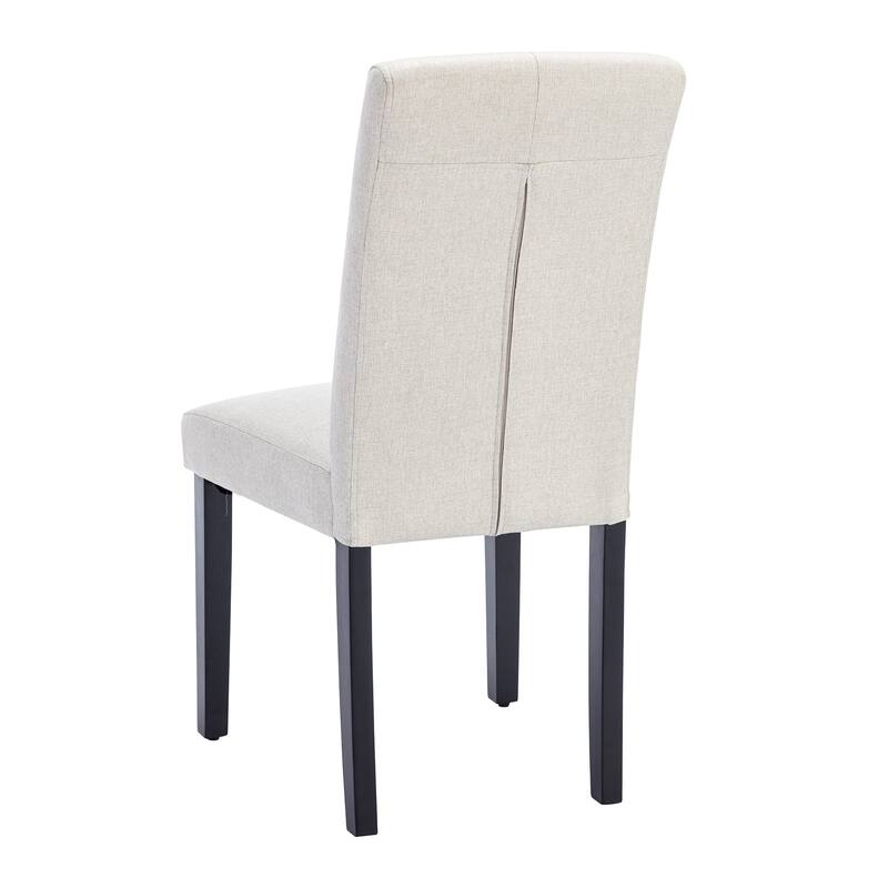 Javlergo Upholstered Dining Chairs Set of 2, Fabric or Faux Leather Dining Room Chair with Metal Legs