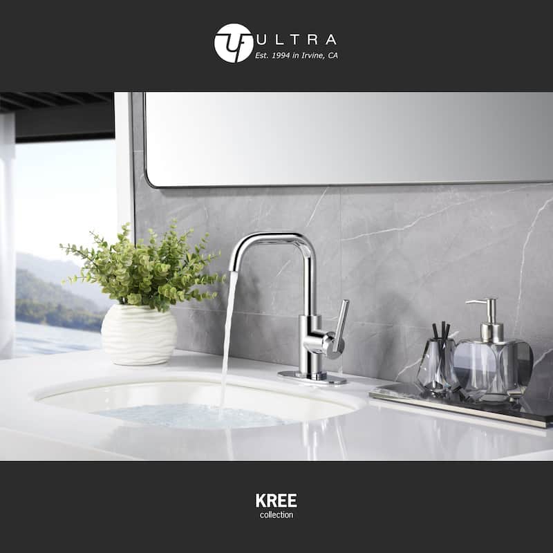 Ultra Faucets Kree Collection Single-Handle Swivel Spout Lavatory Faucet