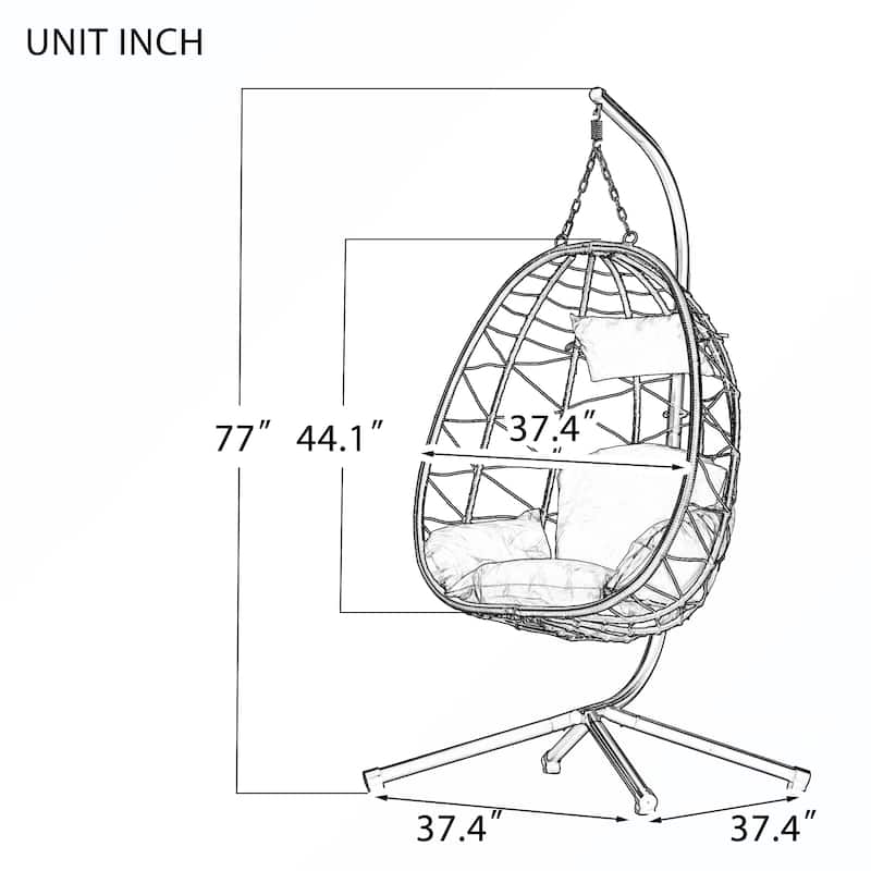 Stand Patio Wicker Swing Chair
