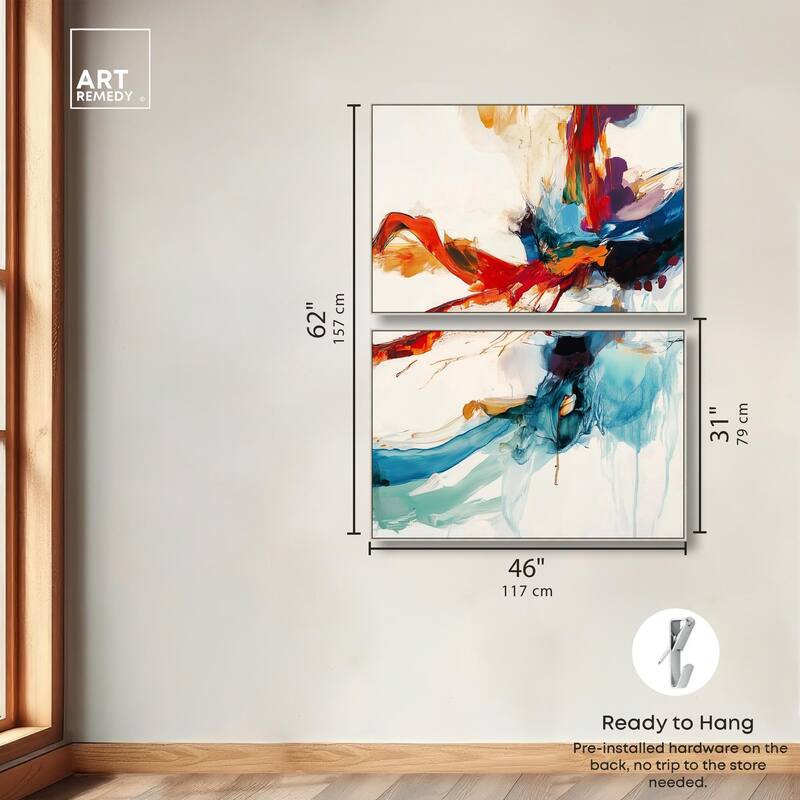 Vibrant Palette I Canvas Set of 2 by Art Remedy