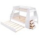 preview thumbnail 8 of 28, Twin over Full Bunk Bed w/Trundle & Desk, Three Storage Drawers, Shelf