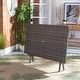 preview thumbnail 5 of 59, SAFAVIEH Outdoor Akita Folding Table with Umbrella Hole - 54.6" x 31.2" x 28.08"