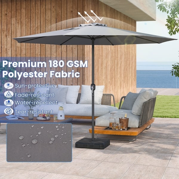 cheap offset patio umbrellas 4 PCS Parasol Base Stand with Locking Cantilever Offset Patio Umbrella Stand