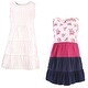 preview thumbnail 2 of 0, Hudson Baby Girls Cotton Dresses, Pink Navy Floral 6 Years - Pink Navy Floral