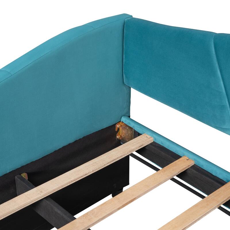 Elegant Upholstered Twin Size Daybed with Trundle, Sturdy Wood Frame and Slats, Perfect for Small Spaces, Bedroom, Guest Room