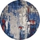 preview thumbnail 15 of 22, Nourison Twilight Area Rug 8' Round - Grey/Blue - Rectangle