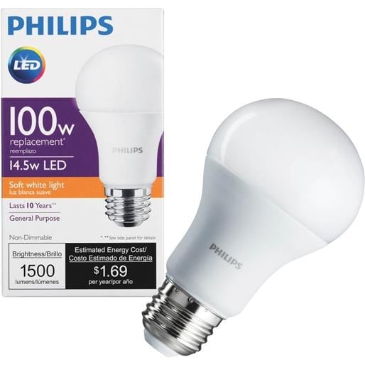 Philips Lighting Co 14 5w A19 Led Bulb 455675 Unit Each Philips Lighting Co 14 5w A19 Led Bulb 455675 Unit Each