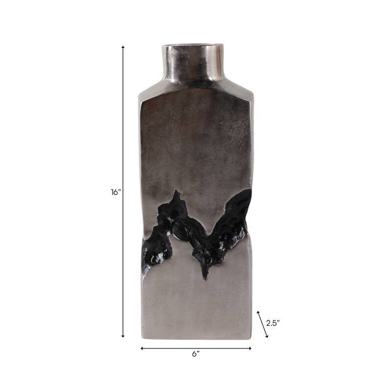 Artistic Table Vase with Fractured Finish for Home Decor