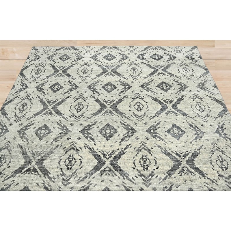 Hand Knotted Turkish Oushak Gray 100% Wool Modern Oriental Area Rug