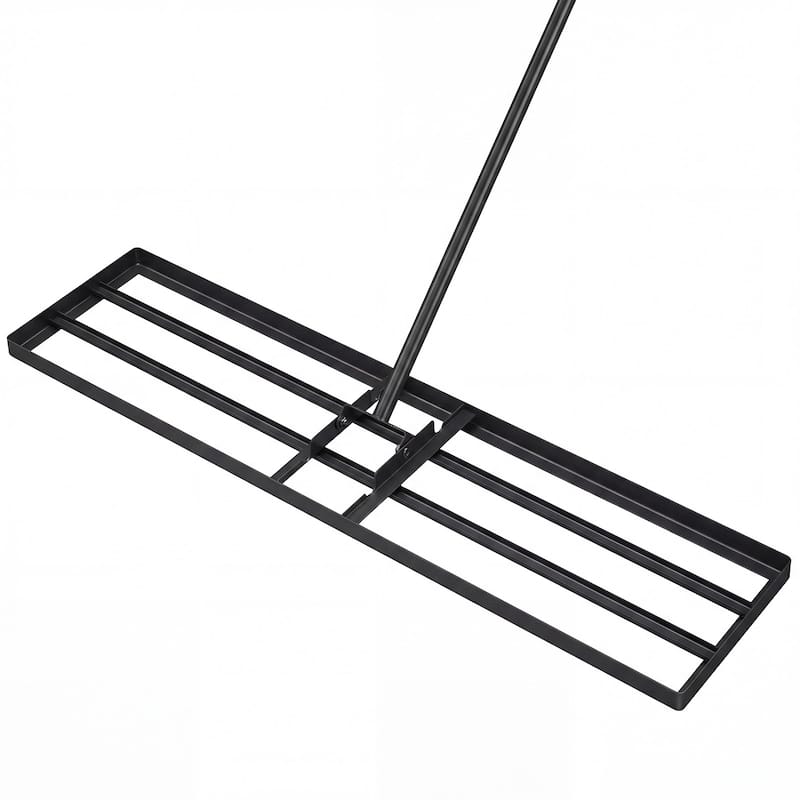 Costway Lawn Leveling Rake 42" x 10" Heavy Duty Level Lawn Tool for - See Details - Black
