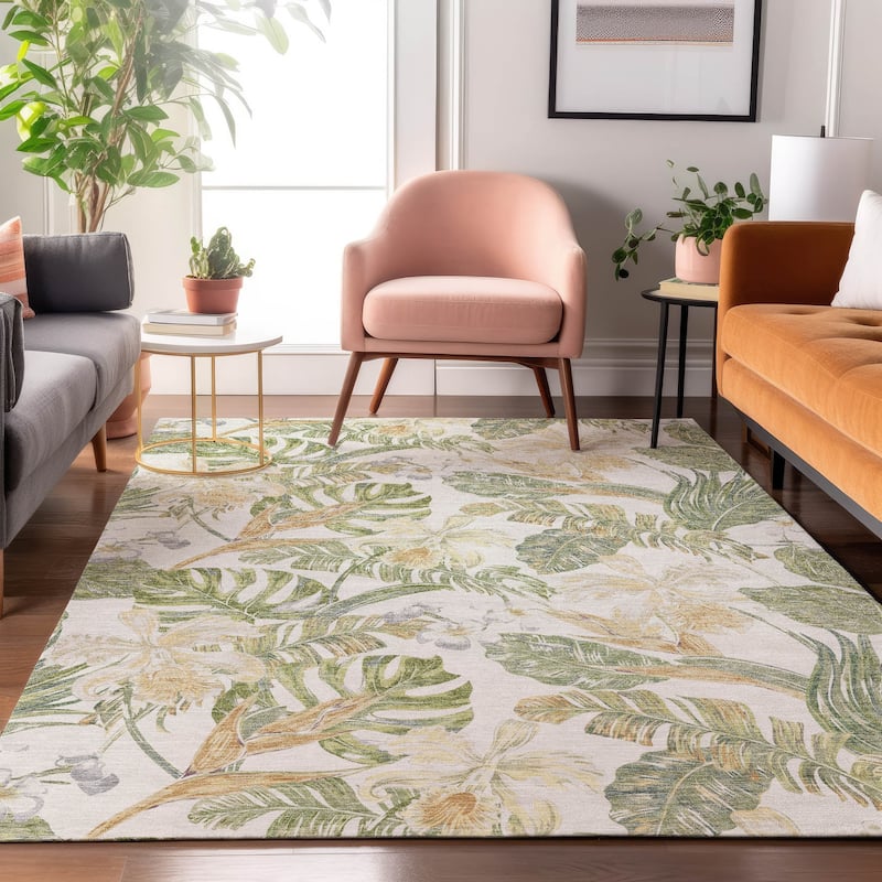 Premium Washable Super Soft Tropical Paradise Mayfield Rug