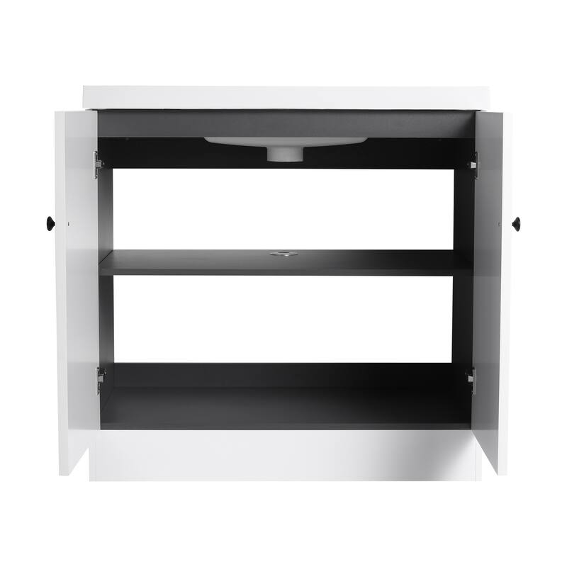 ARTCHIRLY 24/30/36 Inch Bathroom Vanity with Sink, Freestanding Bathroom Vanity with Soft Close Door and Adjustable Shelf
