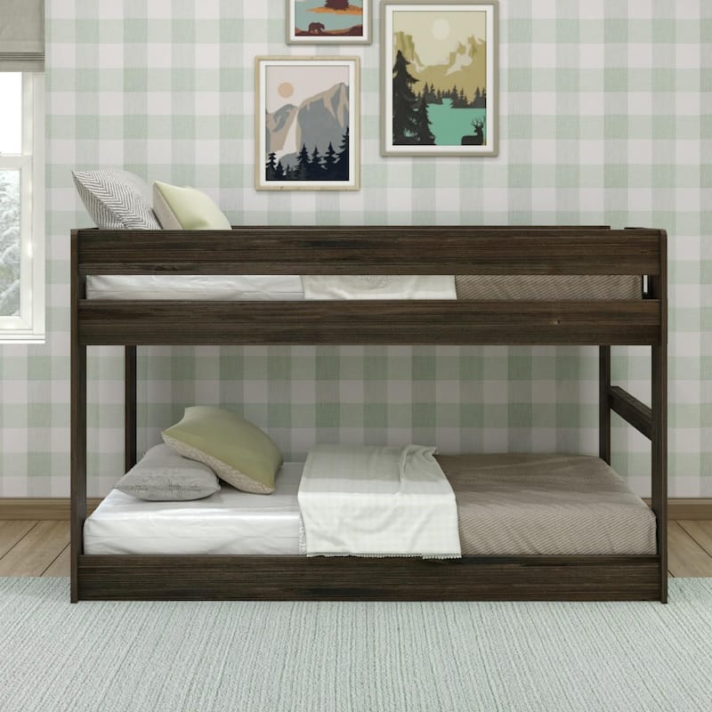 Max and Lily Farmhouse Twin over Twin Low Bunk Bed