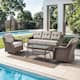 Option Brown Wicker & Beige Cushion