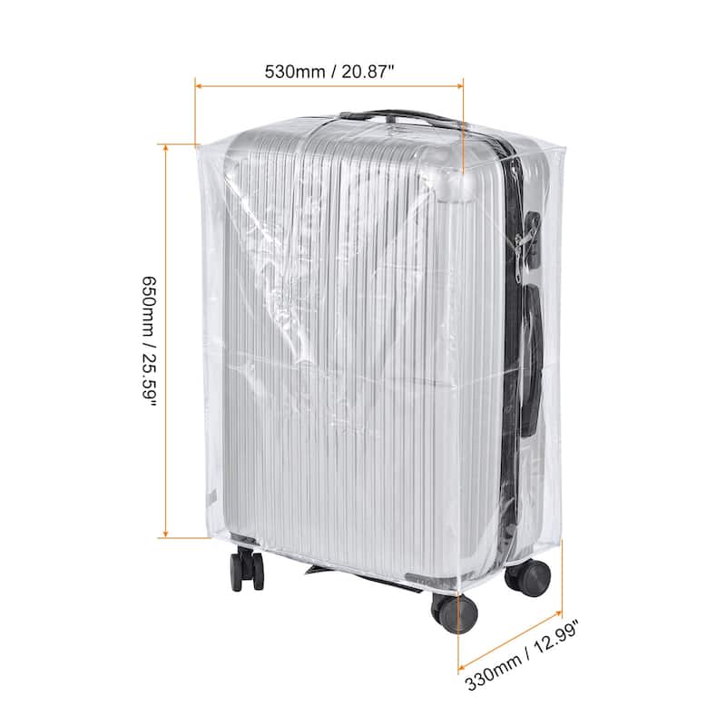 Universal Luggage Protector 30 Inch PVC Portable Dust Cover, Transparent