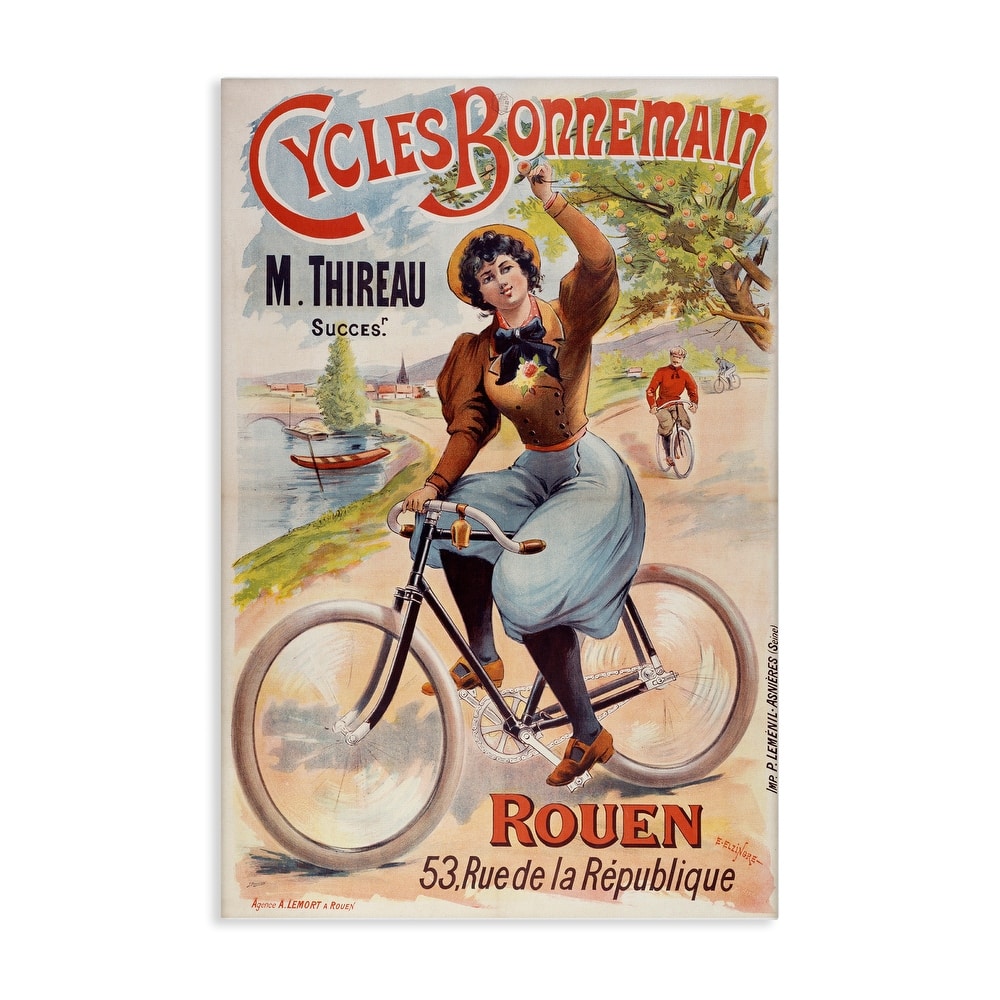 Stupell Vintage Cycles Bonnemain Canvas Wall Art Design By Marcus Jules