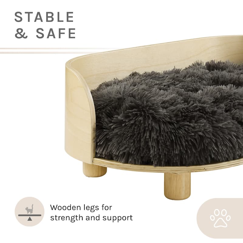 Sam's Pets Kuai Dog Bed Bent Wood Medium dark Brown